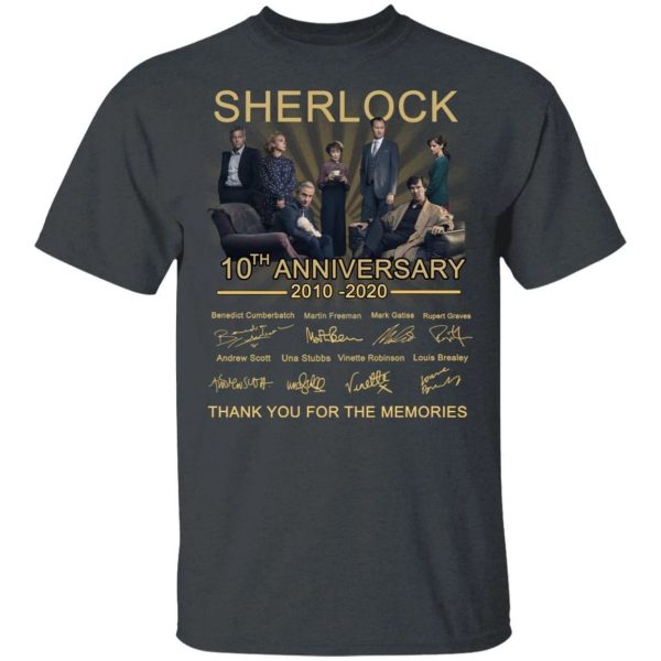 Sherlock T-shirt 10th Anniversary 2010 – 2020 Tee  All Day Tee