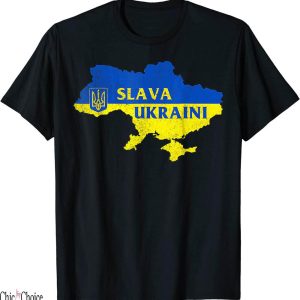 Slava Ukraini T-Shirt Glory Ukraine Support Ukrainian Flag