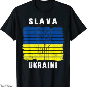 Slava Ukraini T-Shirt Support Ukraine Vintage Ukrainian Flag