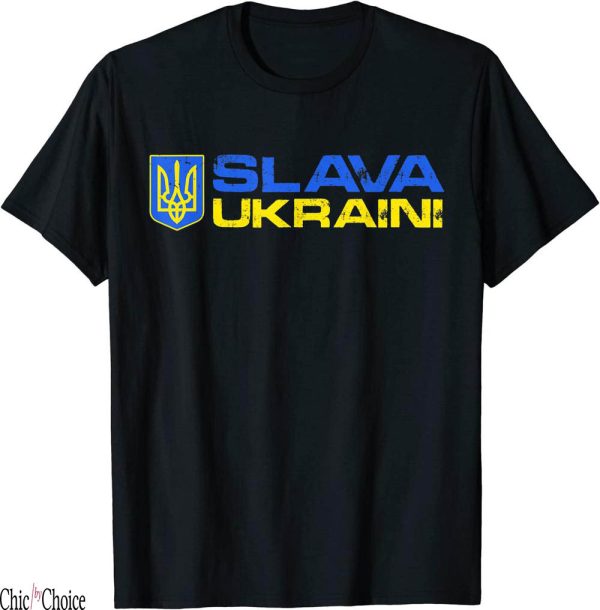Slava Ukraini T-Shirt Vintage Stand With Ukrainian Support
