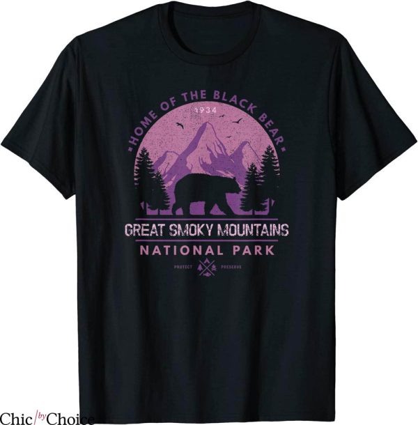Smoky Mountain T-Shirt National Park Home Of Black Bear