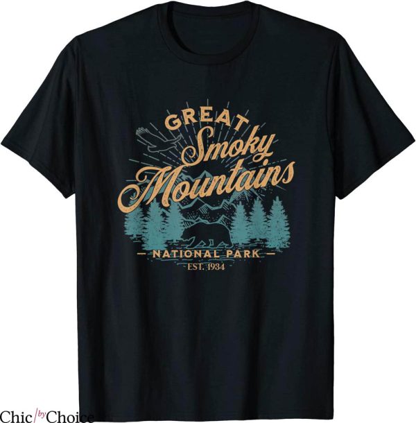 Smoky Mountain T-Shirt National Park Souvenir Bear Hiking