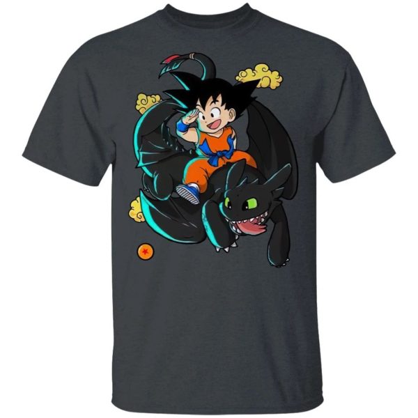 Son Goku And Toothless T-shirt  All Day Tee