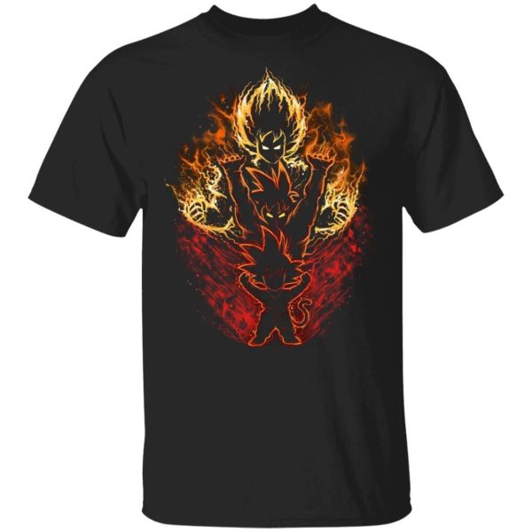 Son Goku On Fire Dragon Ball T-shirt Anime Tee  All Day Tee