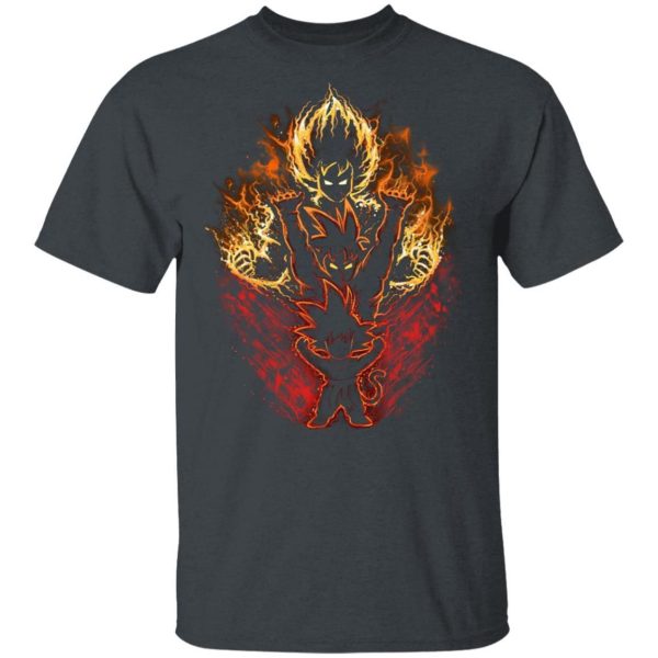 Son Goku On Fire Dragon Ball T-shirt Anime Tee  All Day Tee