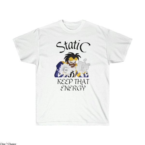 Static Shock T-Shirt American Funny Cartoon Series Trendy