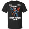 Superman Rock Paper Scissors Throat Punch I Win T-Shirt Funny Tee Gift  All Day Tee
