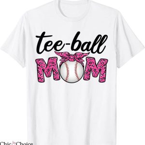 TBall Mom T-Shirt Leopard Funny Teeball Mother’s Day Trendy