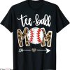 TBall Mom T-Shirt Mother’s Day Teeball Mum Leopard Funny