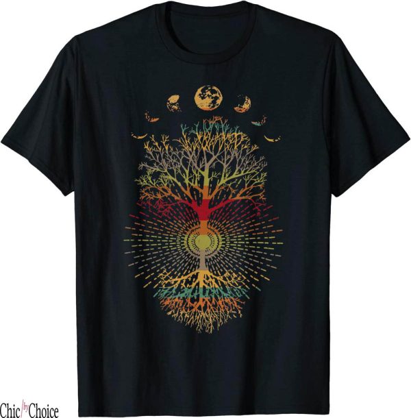 Terence Mckenna T-Shirt Phases the Moon Retro Vibe Tree Life