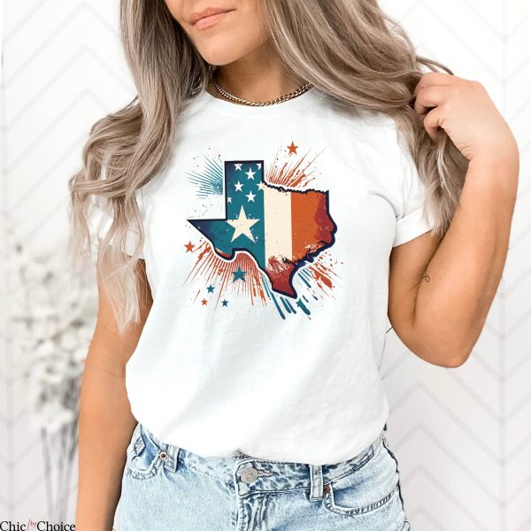 Texas Flag T Shirt USA Flag Texas Retro Unisex Shirt