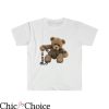 The Bear White T-Shirt Teddy Bear Chains Palm Angels
