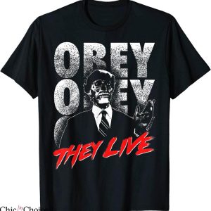 They Live T-Shirt Alien Obey Title Logo Sci-fi Action Horror