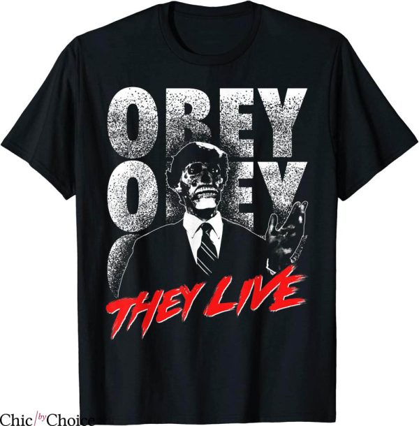 They Live T-Shirt Alien Obey Title Logo Sci-fi Action Horror