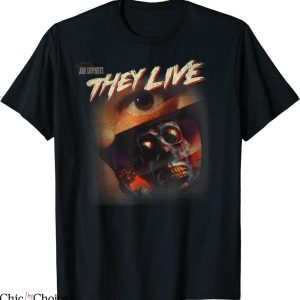 They Live T-Shirt Faded Poster Sci-fi Action Horror Film