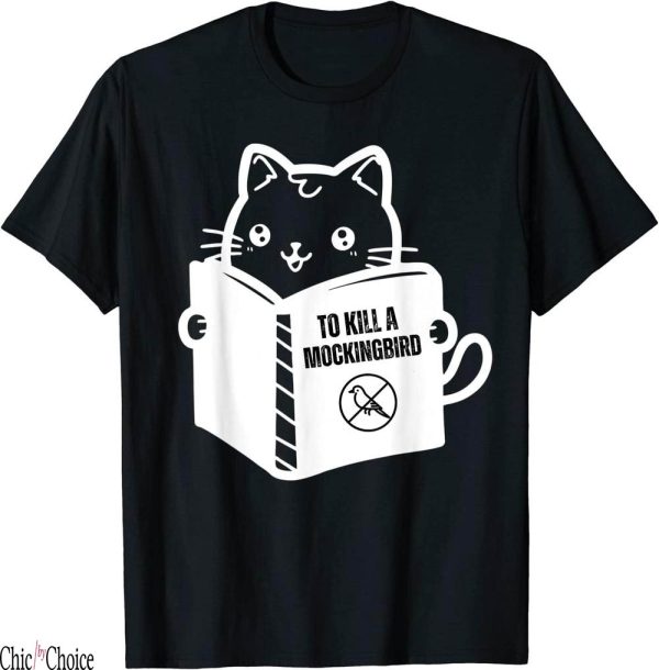 To Kill A Mockingbird T-Shirt Funny Cat Reading