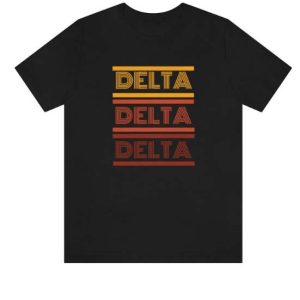 Tri Delta T Shirt Delta Delta Delta Retro Gift Tee