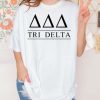 Tri Delta T Shirt Smile Sorority 3 Delta Retro Gift Shirt