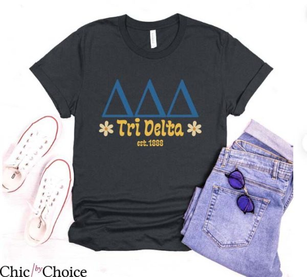 Tri Delta T Shirt Vintage Tri Delta Flower Unisex Shirt
