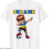 Ukraine Charity T-Shirt Dabbing Soccer Boy Ukraine Fan