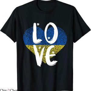 Ukraine Charity T-Shirt Flag Ukrainian Pride Heart Tee