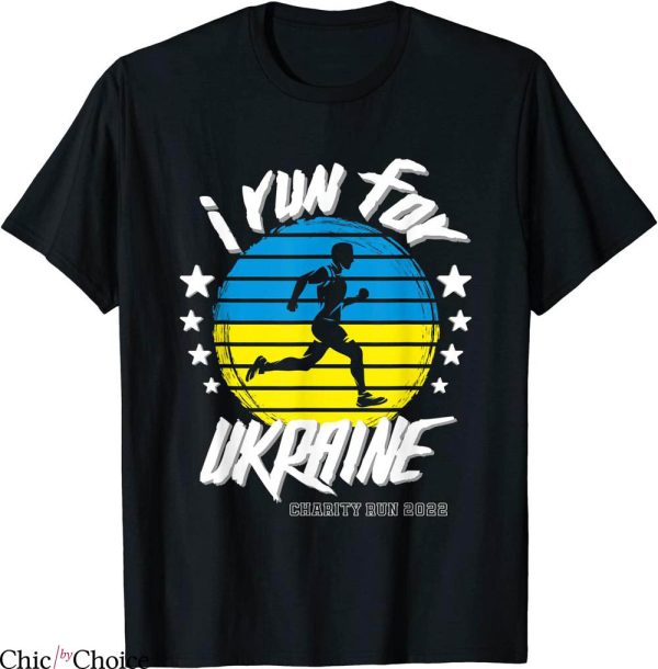 Ukraine Charity T-Shirt Freedom Run For Peace Charity