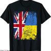 Ukraine Charity T-Shirt Half Britain UK Friendship Flag