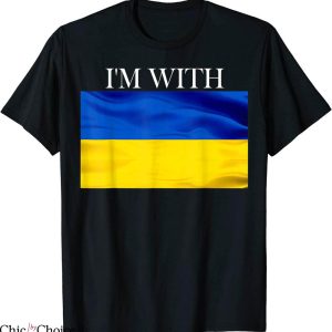 Ukraine Charity T-Shirt I’m With Ukraine Ukrainian Flag
