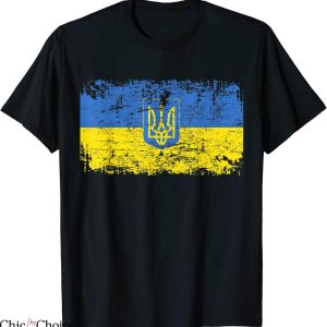Ukraine Charity T-Shirt Ukrainian Flag Vintage Trendy
