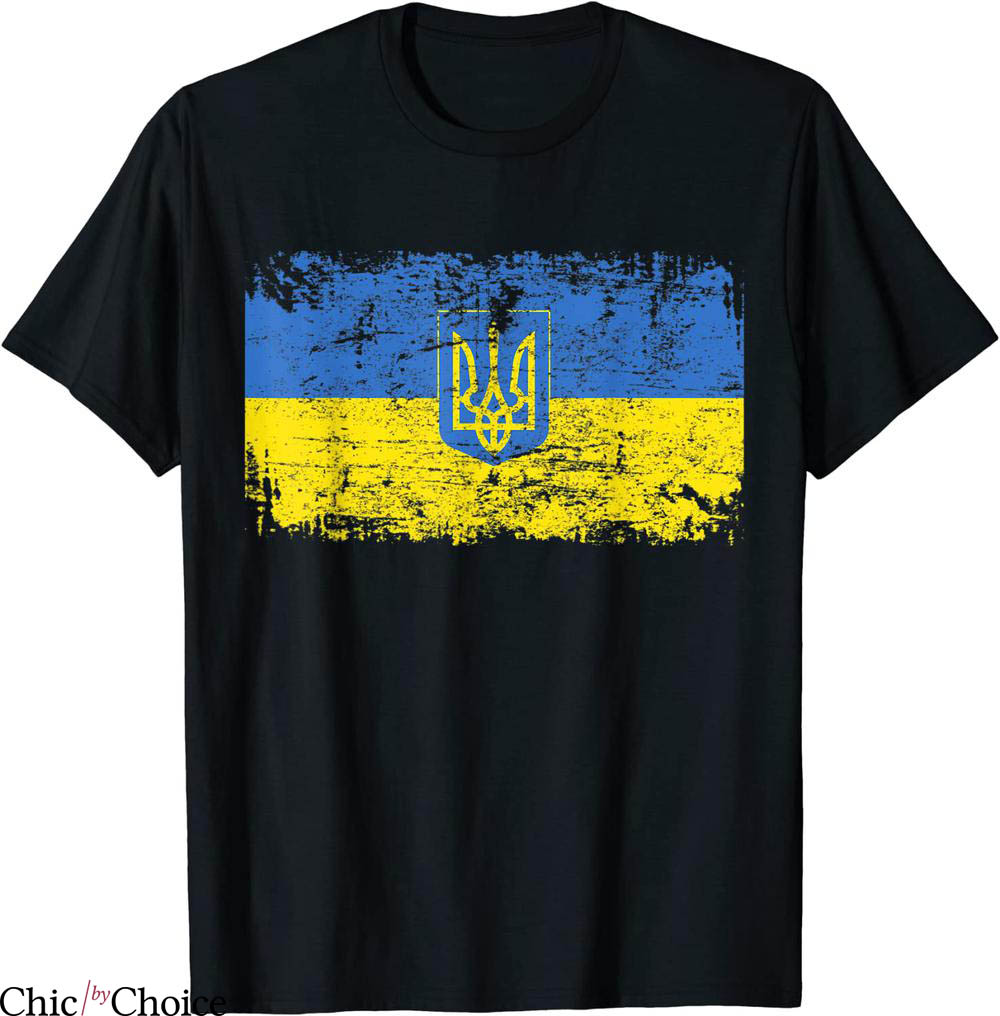 Ukraine Charity T-Shirt Ukrainian Flag Vintage Trendy Ukraine Charity T-Shirt Ukrainian Flag Vintage Trendy