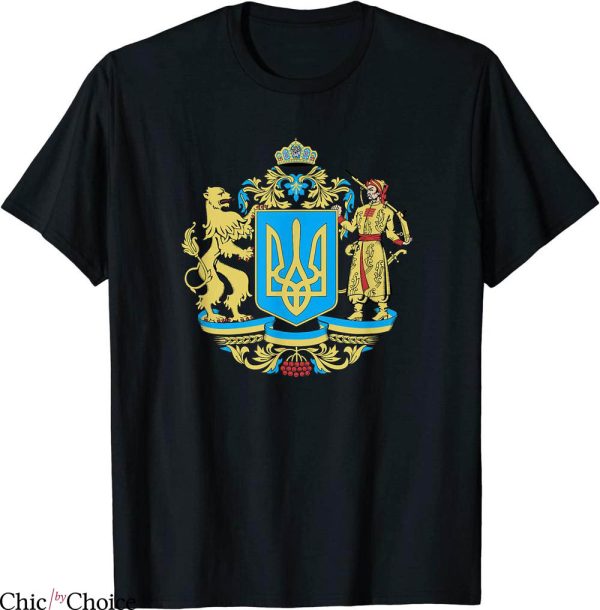 Ukraine Charity T-Shirt Ukrainian Symbols Ukraine Flag