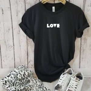 V Love T-Shirt For Her Positive Trendy Valentines Day