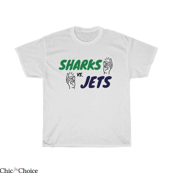 Vintage Jets T-Shirt Sharks Vs Jets Basic Trendy Cool Tee