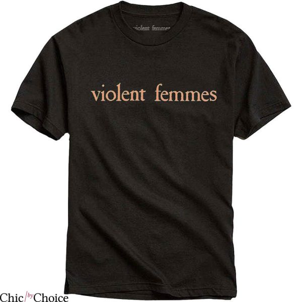 Violent Femmes T-Shirt Salmon Pink Vintage Logo Punk Band