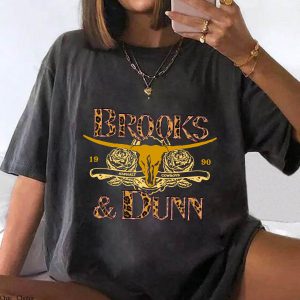 Womens Country T-Shirt Brooks And Dunn Music Band Western