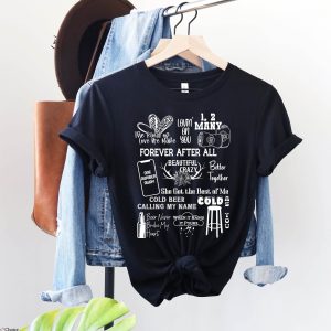 Womens Country T-Shirt Country Legend Song Titles Festival