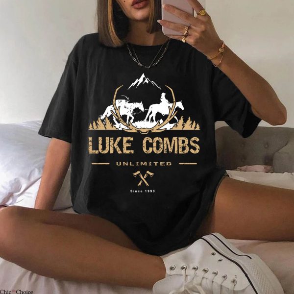 Womens Country T-Shirt Vintage Luke Combs Since 1990 Western