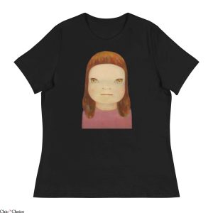 Yoshitomo Nara T-Shirt Brown Hair Girl Portrait Japanese Art