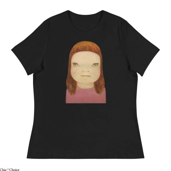 Yoshitomo Nara T-Shirt Brown Hair Girl Portrait Japanese Art