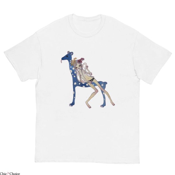 Yoshitomo Nara T-Shirt Cute Girl Giraffe And Snake Aya