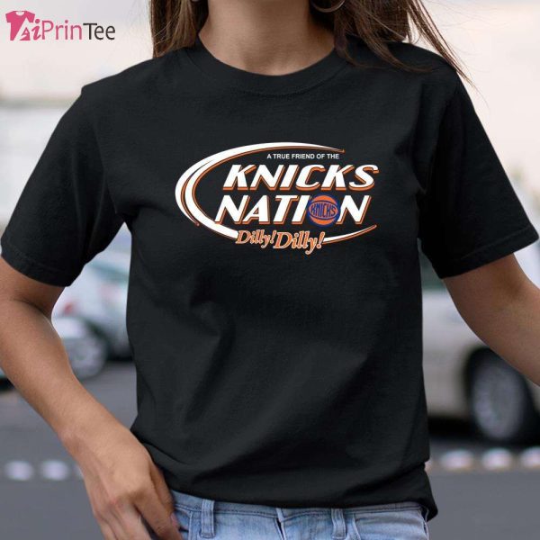 A True Friend Of The New York Knicks Dilly Dilly Basketball Sports T-Shirt, NBA Gift for Fan – Best gifts your whole family