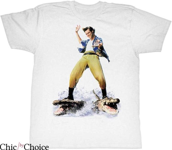 Ace Ventura T-Shirt Funny Pet Detective Crocodile Surfing