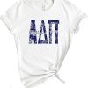 Adpi T-shirt ADPi Alpha Delta Pi Blue Floral Sorority 1851
