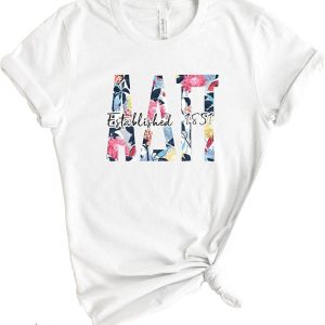 Adpi T-shirt ADPi Alpha Delta Pi Floral Block Sorority 1851