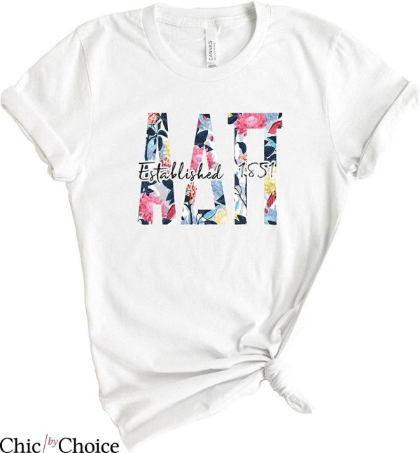 Adpi T-shirt ADPi Alpha Delta Pi Floral Block Sorority 1851