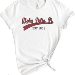 Adpi T-shirt Alpha Delta Pi Baseball Sorority Estimate 1851