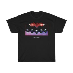 Aerosmith Rocks with Band Drawing Shirt Aerosmith Rocks with Band Drawing Shirt