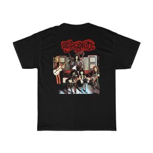 Aerosmith Rocks with Band Drawing Shirt