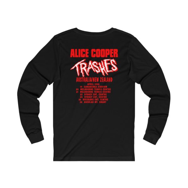 Alice Cooper 1990 Trashes AustraliaNew Zealand Tour Long Sleeved Shirt