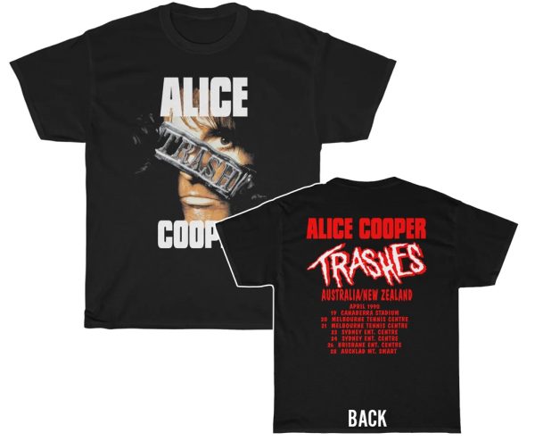 Alice Cooper 1990 Trashes AustraliaNew Zealand Tour Shirt
